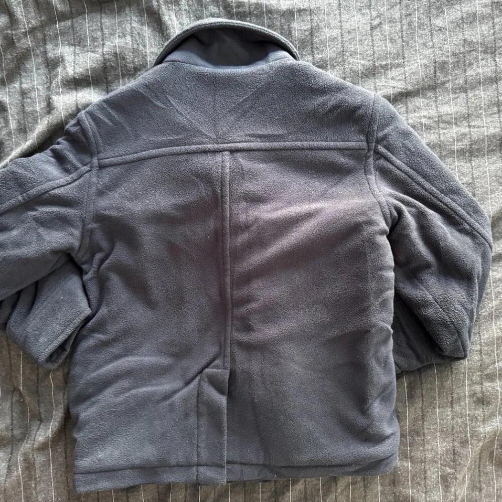 Crazy 8 Gymboree Navy Fleece Pea Coat Size Medium - Picture 3 of 4